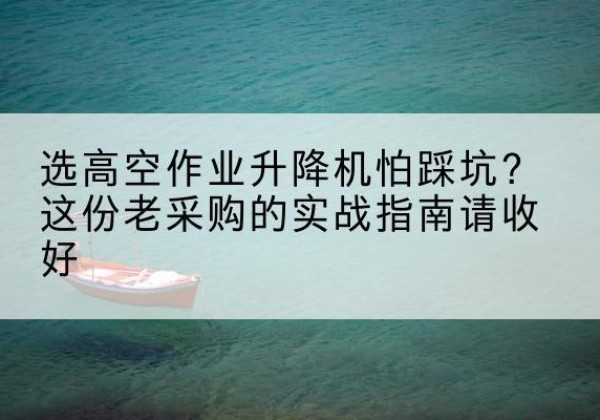 龙川高空作业升降机厂家推荐-选高空作业升降机怕踩坑？这份老采购的实战指南请收好